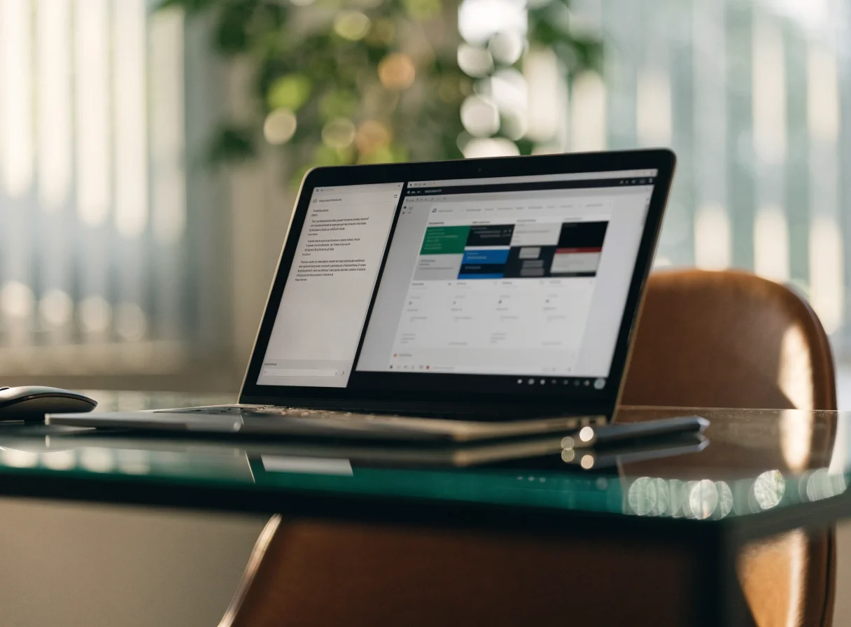 Persona editando el contenido de su página web hablando con una inteligencia artificial