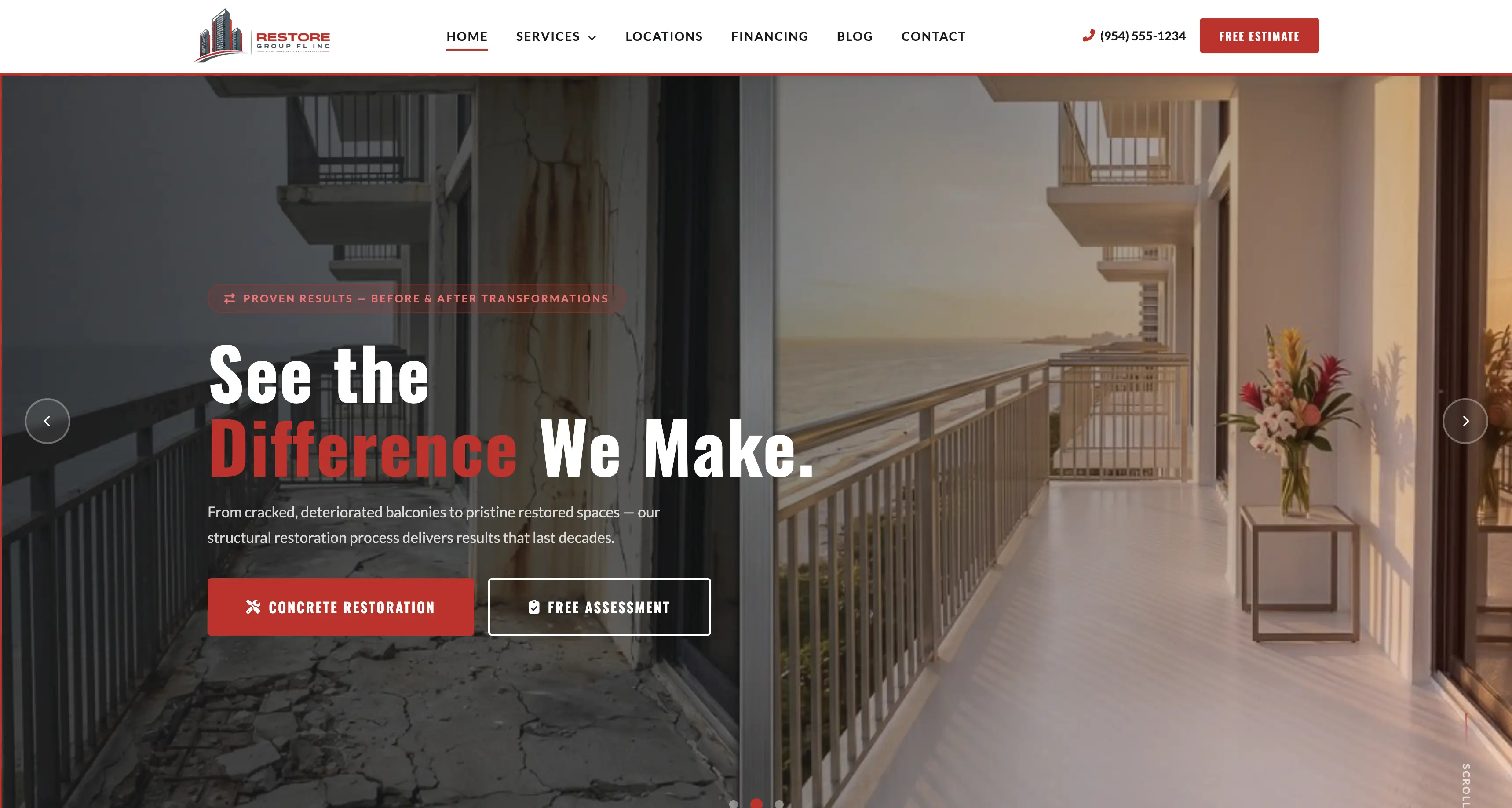 Nueva Pagina Web de Restore Group Florida