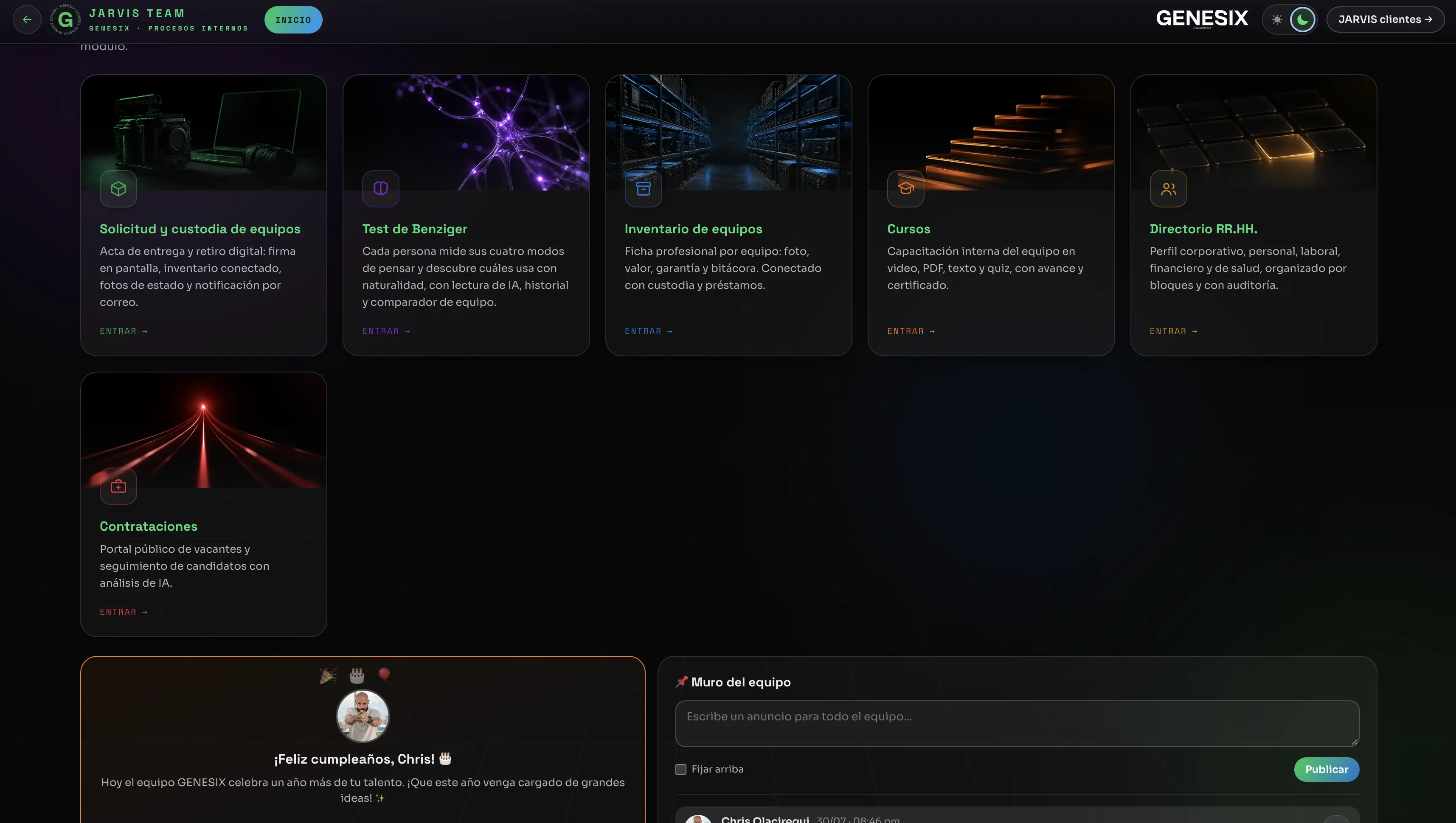 JARVIS Team para Genesix: el sistema operativo interno que ordena la agencia y cuida a su equipo — imagen 3