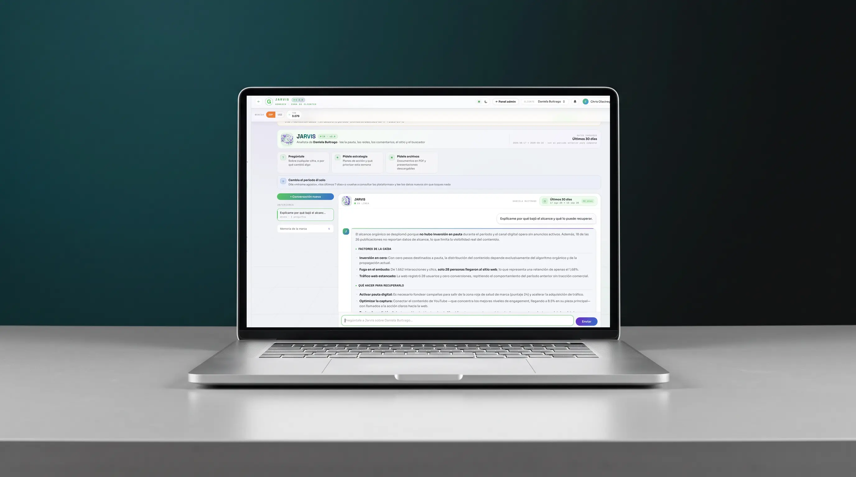 JARVIS para Genesix: el tablero de inteligencia de marca que no miente