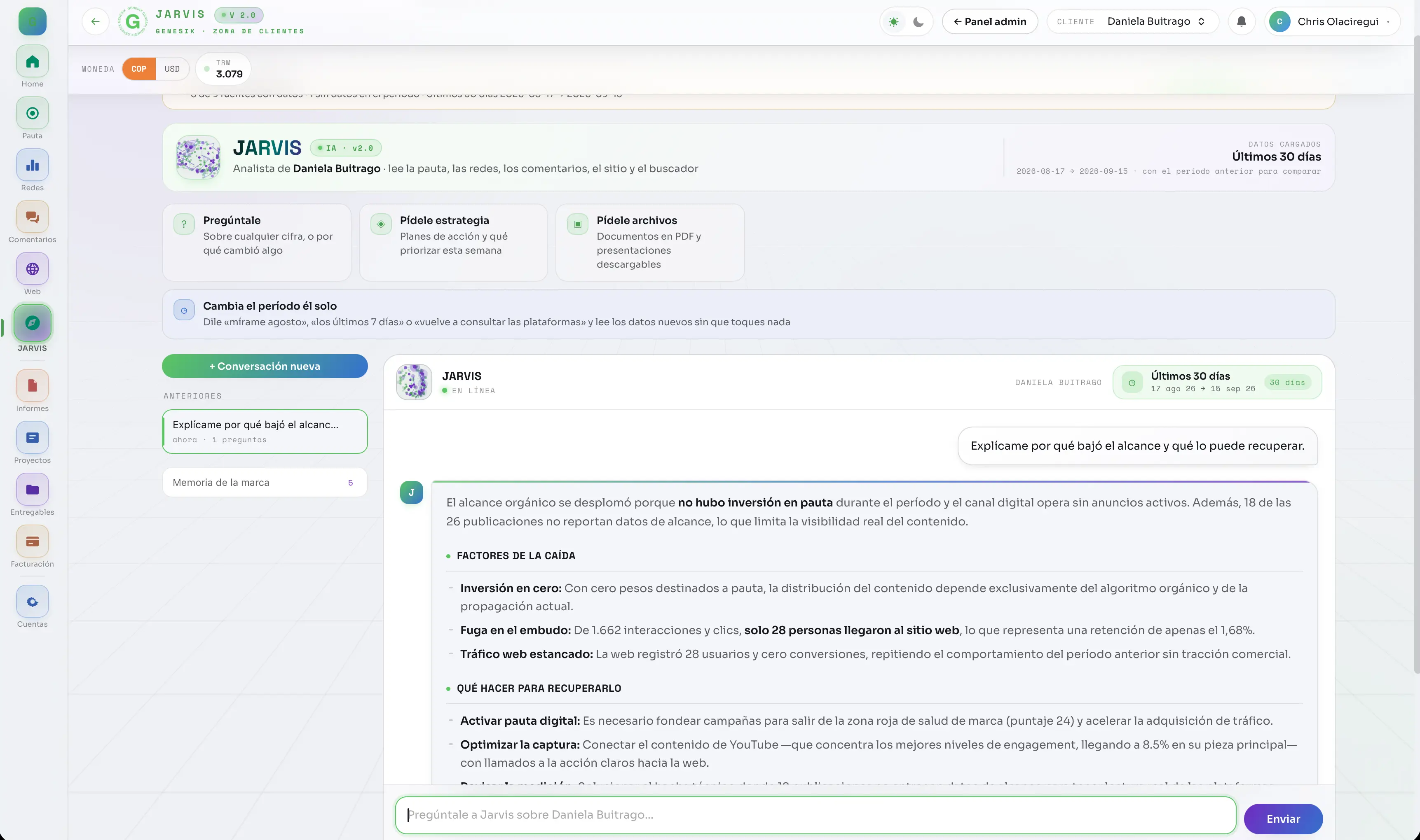 JARVIS para Genesix: el tablero de inteligencia de marca que no miente — imagen 4